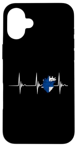 Finnland Finnland Flagge Herzschlag EKG Pulse Finnish Pride Heart Hülle für iPhone 16 Plus Finnland Finnland Flagge Herzschlag EKG Pulse Finnish Pride Heart Hülle für iPhone 16 Plus von Cool Finnish Roots Finland