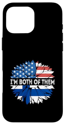 Finnland Sonnenblume I'm Both Of Them America Finnische Flagge Hülle für iPhone 16 Pro Max Finnland Sonnenblume I'm Both Of Them America Finnische Flagge Hülle für iPhone 16 Pro Max von Cool Finnish Roots Finland