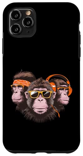 Coole Funky Monkeys mit Kopfhörern Hülle für iPhone 11 Pro Max Coole Funky Monkeys mit Kopfhörern Hülle für iPhone 11 Pro Max von Cool Funky Music Monkeys Hip