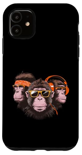 Coole Funky Monkeys mit Kopfhörern Hülle für iPhone 11 Coole Funky Monkeys mit Kopfhörern Hülle für iPhone 11 von Cool Funky Music Monkeys Hip