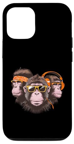 Coole Funky Monkeys mit Kopfhörern Hülle für iPhone 12/12 Pro Coole Funky Monkeys mit Kopfhörern Hülle für iPhone 12/12 Pro von Cool Funky Music Monkeys Hip