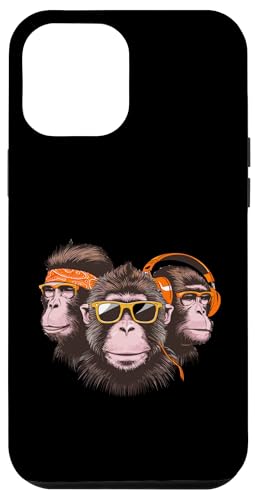 Coole Funky Monkeys mit Kopfhörern Hülle für iPhone 12 Pro Max Coole Funky Monkeys mit Kopfhörern Hülle für iPhone 12 Pro Max von Cool Funky Music Monkeys Hip