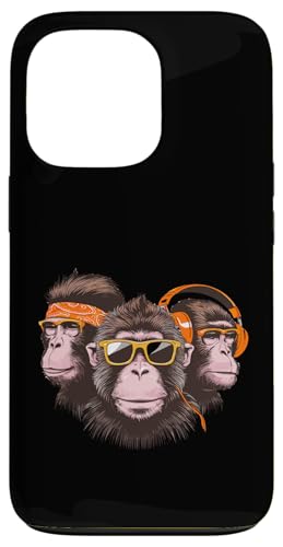 Coole Funky Monkeys mit Kopfhörern Hülle für iPhone 13 Pro Coole Funky Monkeys mit Kopfhörern Hülle für iPhone 13 Pro von Cool Funky Music Monkeys Hip
