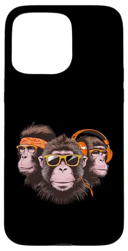Coole Funky Monkeys mit Kopfhörern Hülle für iPhone 15 Pro Max Coole Funky Monkeys mit Kopfhörern Hülle für iPhone 15 Pro Max von Cool Funky Music Monkeys Hip