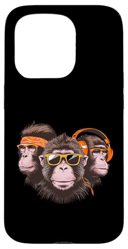 Coole Funky Monkeys mit Kopfhörern Hülle für iPhone 15 Pro Coole Funky Monkeys mit Kopfhörern Hülle für iPhone 15 Pro von Cool Funky Music Monkeys Hip