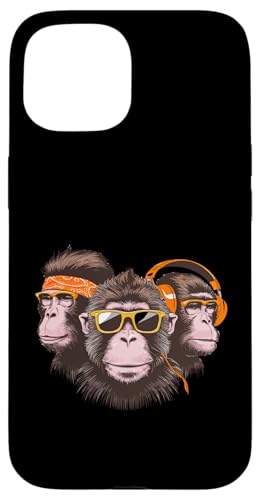 Coole Funky Monkeys mit Kopfhörern Hülle für iPhone 15 Coole Funky Monkeys mit Kopfhörern Hülle für iPhone 15 von Cool Funky Music Monkeys Hip