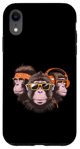Coole Funky Monkeys mit Kopfhörern Hülle für iPhone XR Coole Funky Monkeys mit Kopfhörern Hülle für iPhone XR von Cool Funky Music Monkeys Hip