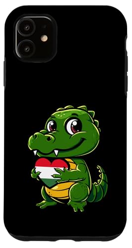 Ungarische Flagge, niedliches Alligatorherz, Ungarischer Stolz, Ungarn Hülle für iPhone 11 von Cool Hungarian Roots Hungary
