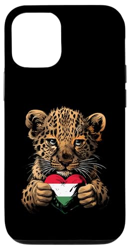 Ungarische Flagge, niedliches Leopardenherz, ungarischer Stolz, Ungarn Hülle für iPhone 12/12 Pro von Cool Hungarian Roots Hungary
