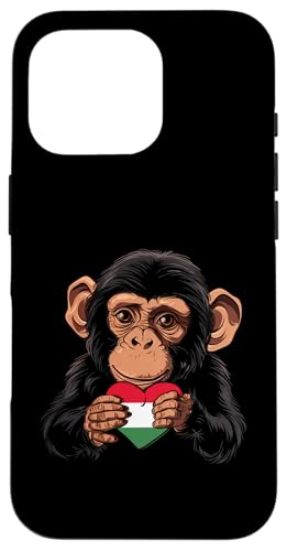 Ungarische Flagge Niedliches Affenherz Ungarischer Stolz Ungarn Hülle für iPhone 16 Pro von Cool Hungarian Roots Hungary