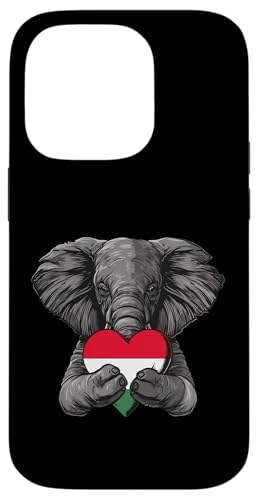Ungarischer Stolz Ungarische Wurzeln Elefant Herz Ungarn Flagge Hülle für iPhone 14 Pro von Cool Hungarian Roots Hungary