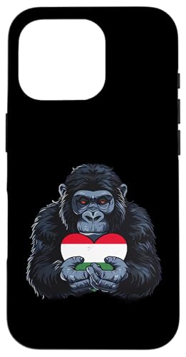 Ungarn Gorilla Herz Ungarischer Stolz Ungarische Wurzeln Hülle für iPhone 16 Pro Ungarn Gorilla Herz Ungarischer Stolz Ungarische Wurzeln Hülle für iPhone 16 Pro von Cool Hungarian Roots Hungary