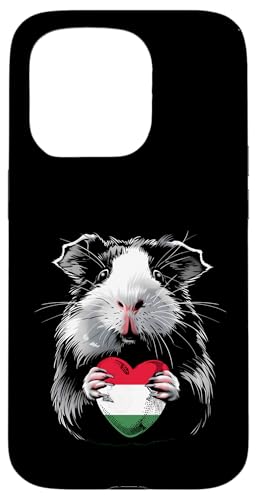 Ungarn Meerschweinchen Herz Ungarische Wurzeln Ungarische Flagge Hülle für iPhone 15 Pro von Cool Hungarian Roots Hungary