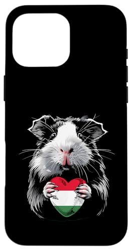 Ungarn Meerschweinchen Herz Ungarische Wurzeln Ungarische Flagge Hülle für iPhone 16 Pro Max von Cool Hungarian Roots Hungary