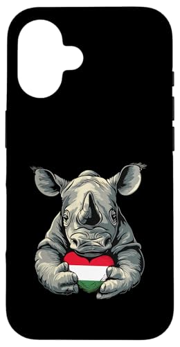 Ungarn Nashorn Nilpferd Herz Ungarische Wurzeln Ungarischer Stolz Hülle für iPhone 16 von Cool Hungarian Roots Hungary