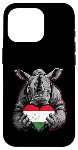 Ungarn Nashorn Nilpferd Ungarische Wurzeln Ungarischer Stolz Hülle für iPhone 16 Pro von Cool Hungarian Roots Hungary