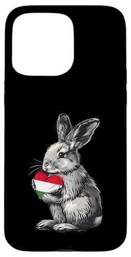 Ungarn Rubbit Herz Ungarische Flagge Ungarische Wurzeln Hülle für iPhone 15 Pro Max von Cool Hungarian Roots Hungary