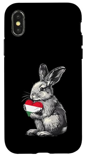 Ungarn Rubbit Herz Ungarische Flagge Ungarische Wurzeln Hülle für iPhone X/XS von Cool Hungarian Roots Hungary