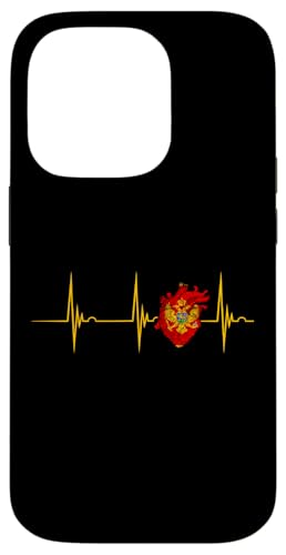 Montenegro Flagge Herzschlag EKG Puls Herz Montenegro Wurzeln Hülle für iPhone 14 Pro von Cool Montenegrin Roots Montenegro