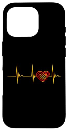 Montenegro Flagge Herzschlag EKG Pulse Montenegro Pride Herz Hülle für iPhone 16 Pro von Cool Montenegrin Roots Montenegro