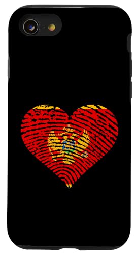 Montenegro Flagge Montenegro Wurzeln Montenegrinischer Stolz Herz Hülle für iPhone SE (2020) / 7 / 8 von Cool Montenegrin Roots Montenegro