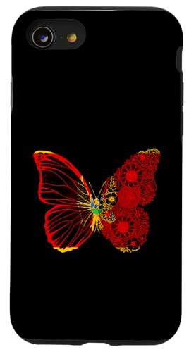 Montenegro Flagge Schmetterling Montenegrinischer Stolz Montenegrinische Flagge Hülle für iPhone SE (2020) / 7 / 8 von Cool Montenegrin Roots Montenegro