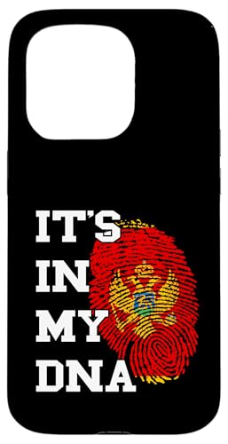 Montenegro Flagge Thumbmark It's In My DNA Montenegrin Pride Hülle für iPhone 15 Pro von Cool Montenegrin Roots Montenegro