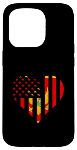 Montenegro USA Herz Montenegrinische Flagge Montenegrinischer Stolz Hülle für iPhone 15 Pro von Cool Montenegrin Roots Montenegro