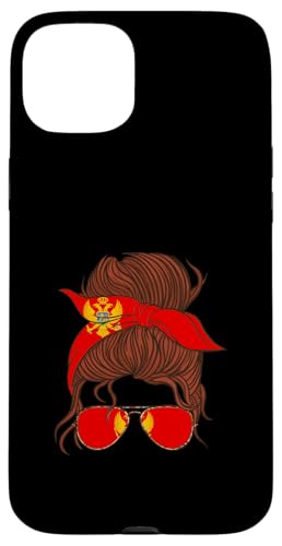 Montenegro Unordentlicher Haarknoten Montenegrinische Flagge Montenegrinischer Stolz Hülle für iPhone 15 Plus von Cool Montenegrin Roots Montenegro