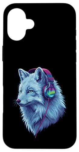 Arctic Wolf With Headphones Colorful Audio Vibe Design Hülle für iPhone 16 Plus Arctic Wolf With Headphones Colorful Audio Vibe Design Hülle für iPhone 16 Plus von Cool Music Lover Design With Headphones