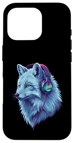 Arctic Wolf With Headphones Colorful Audio Vibe Design Hülle für iPhone 16 Pro Arctic Wolf With Headphones Colorful Audio Vibe Design Hülle für iPhone 16 Pro von Cool Music Lover Design With Headphones