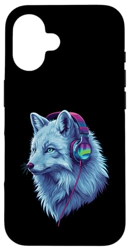 Arctic Wolf With Headphones Colorful Audio Vibe Design Hülle für iPhone 16 Arctic Wolf With Headphones Colorful Audio Vibe Design Hülle für iPhone 16 von Cool Music Lover Design With Headphones