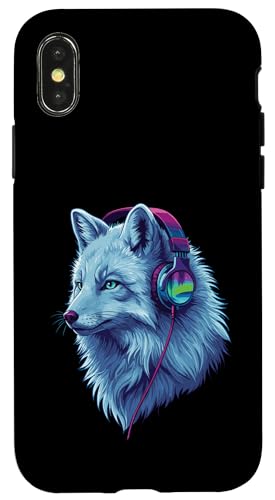 Arctic Wolf With Headphones Colorful Audio Vibe Design Hülle für iPhone X/XS Arctic Wolf With Headphones Colorful Audio Vibe Design Hülle für iPhone X/XS von Cool Music Lover Design With Headphones