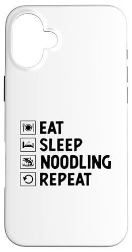 Eat Sleep Noodling Noodler Wels nackte Hände Catfishing Hülle für iPhone 16 Plus Eat Sleep Noodling Noodler Wels nackte Hände Catfishing Hülle für iPhone 16 Plus von Cool Noodling Catfishing Gifts For Noodler Fishing