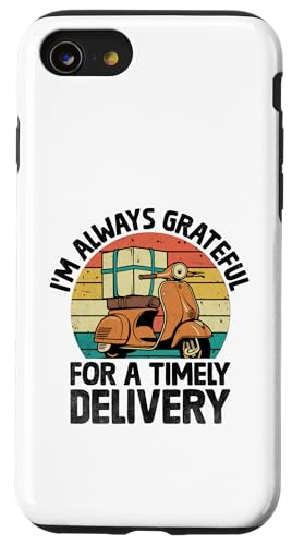Ich bin immer dankbar für ein rechtzeitiges Lieferpaket Hülle für iPhone SE (2020) / 7 / 8 von Cool Package Box Gift Delivery Guy Sayings