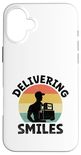 Lieferung Smiles Delivery Guy Paket Lieferung Hülle für iPhone 16 Plus Lieferung Smiles Delivery Guy Paket Lieferung Hülle für iPhone 16 Plus von Cool Package Box Gift Delivery Guy Sayings
