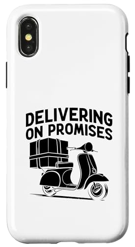 Lieferung bei Versprechen Lieferung Guy Paket Lieferung Hülle für iPhone X/XS Lieferung bei Versprechen Lieferung Guy Paket Lieferung Hülle für iPhone X/XS von Cool Package Box Gift Delivery Guy Sayings
