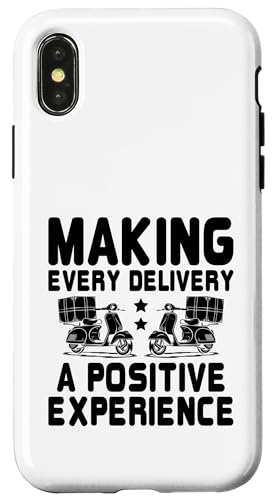 Machen Sie jede Lieferung zu einem positiven Erlebnis-Lieferpaket Hülle für iPhone X/XS Machen Sie jede Lieferung zu einem positiven Erlebnis-Lieferpaket Hülle für iPhone X/XS von Cool Package Box Gift Delivery Guy Sayings