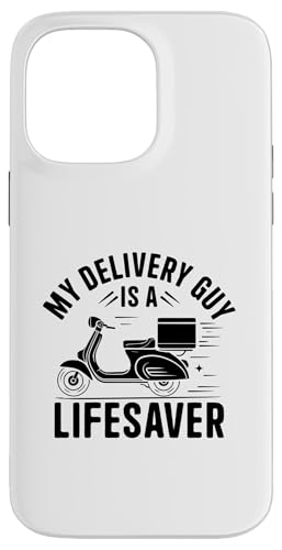 Meine Lieferung ist eine lebensrettende Lieferung Guy Paket Lieferung Hülle für iPhone 14 Pro Max von Cool Package Box Gift Delivery Guy Sayings