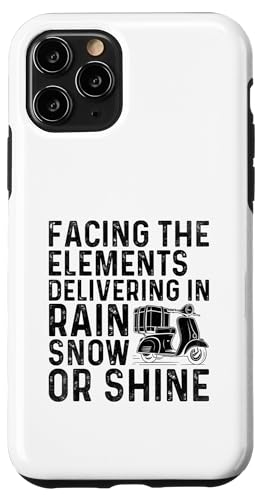 Mit Blick auf die Elemente, die bei Regen, Schnee oder Sonnenschein liefern Hülle für iPhone 11 Pro Mit Blick auf die Elemente, die bei Regen, Schnee oder Sonnenschein liefern Hülle für iPhone 11 Pro von Cool Package Box Gift Delivery Guy Sayings