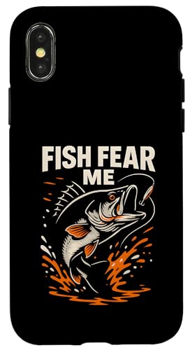 Barsch Angeln Fisch Fear Me Vintage Jungen Lustig Angeln Hülle für iPhone X/XS von Cool Papa - Bass Fishing Gear