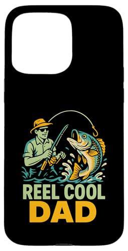Barsch-Angelrolle Cool Dad Vintage Herren lustig Angeln Hülle für iPhone 15 Pro Max von Cool Papa - Bass Fishing Gear