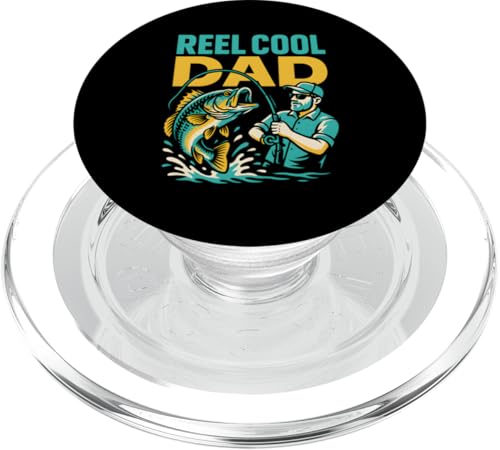 Barsch-Angelrolle Cool Dad Vintage Herren lustig Angeln PopSockets PopGrip für MagSafe Barsch-Angelrolle Cool Dad Vintage Herren lustig Angeln PopSockets PopGrip für MagSafe von Cool Papa - Bass Fishing Gear