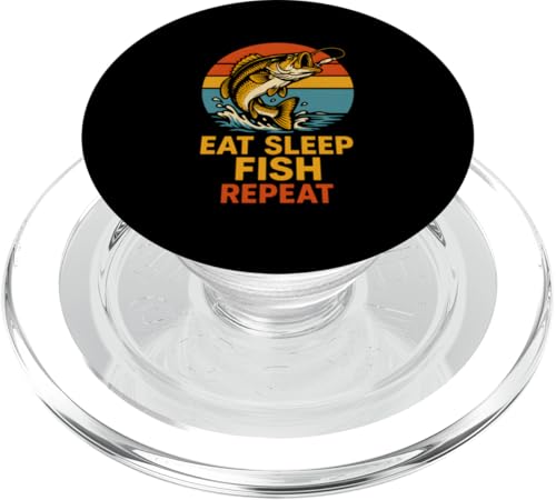 Barschangeln Eat Sleep Fish Repeat Cool Boys Funny Fishing PopSockets PopGrip für MagSafe Barschangeln Eat Sleep Fish Repeat Cool Boys Funny Fishing PopSockets PopGrip für MagSafe von Cool Papa - Bass Fishing Gear