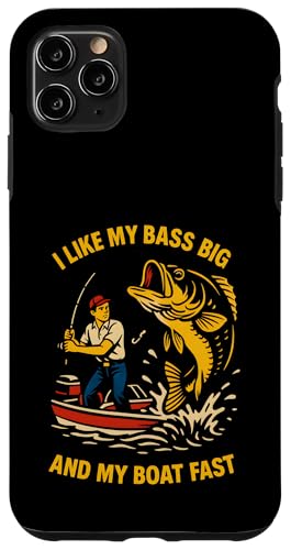 Bass Fishing Big Bass Fast Boat Vintage Herren Lustig Angeln Hülle für iPhone 11 Pro Max von Cool Papa - Bass Fishing Gear