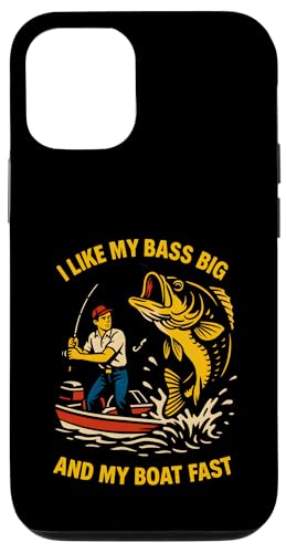 Bass Fishing Big Bass Fast Boat Vintage Herren Lustig Angeln Hülle für iPhone 12/12 Pro von Cool Papa - Bass Fishing Gear