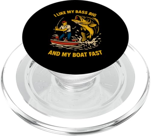 Bass Fishing Big Bass Fast Boat Vintage Herren Lustig Angeln PopSockets PopGrip für MagSafe Bass Fishing Big Bass Fast Boat Vintage Herren Lustig Angeln PopSockets PopGrip für MagSafe von Cool Papa - Bass Fishing Gear