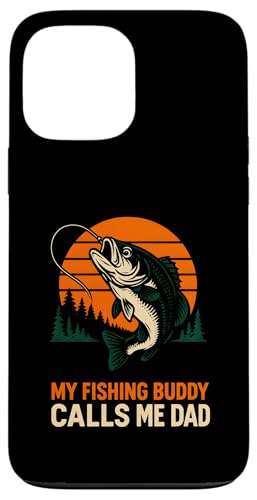 Bass Fishing My Fishing Buddy Calls Me Dad Vintage Herren Funn Hülle für iPhone 13 Pro Max von Cool Papa - Bass Fishing Gear