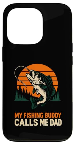 Bass Fishing My Fishing Buddy Calls Me Dad Vintage Herren Funn Hülle für iPhone 13 Pro von Cool Papa - Bass Fishing Gear