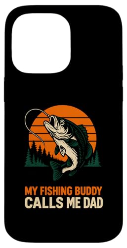 Bass Fishing My Fishing Buddy Calls Me Dad Vintage Herren Funn Hülle für iPhone 14 Pro Max von Cool Papa - Bass Fishing Gear